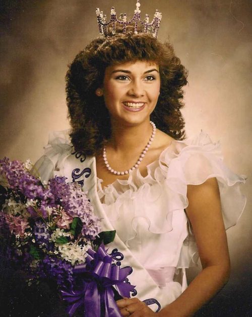 Portrait of Amy from 1985 as the Spokane Lilac Queen.